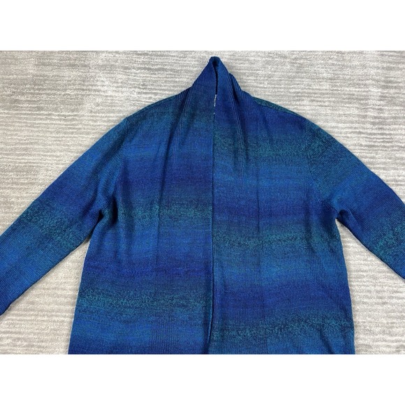 Ruby Rd Favorites Sweater Womens XL Blue Long Sleeve Open Front Acrylic Cardigan - Picture 2 of 12